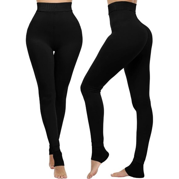 Winter Warm Fleece 3 black Leggings Women Thick Thermal Velvet Tights Cozy Wear - Picture 2 of 6
